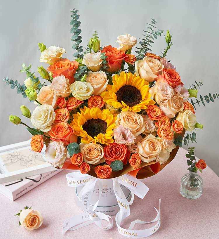 Brilliant Sunshine Flower Bucket