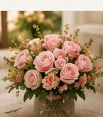 A colorful birthday bouquet with gerberas and lilies, ready for delivery in China