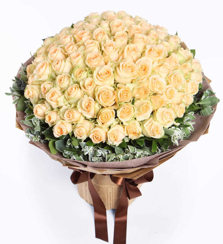 More than 66 stems flowers: Everlasting Love Champagne Roses