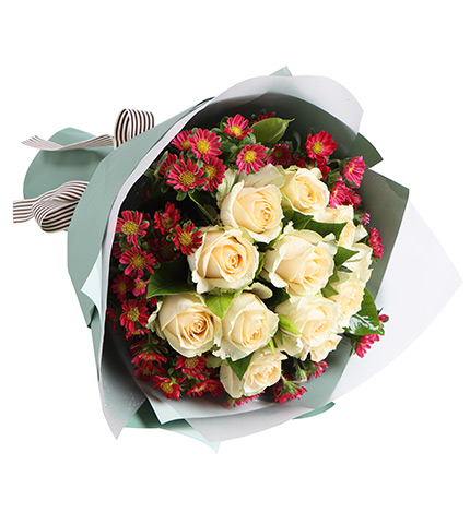 Twelve Roses Bouquet — alternate view
