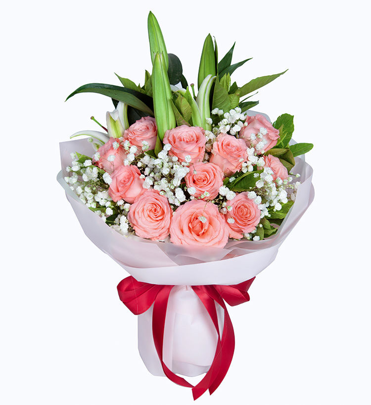 One Diana Pink Roses Bouquet
