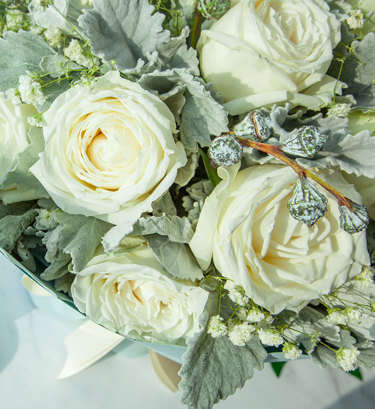 Nine Roses Bouquet — alternate view
