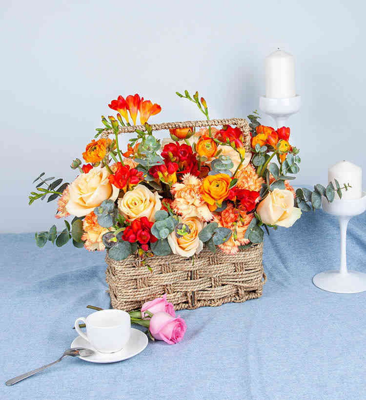 Ten Roses & Eucalyptus Bouquet