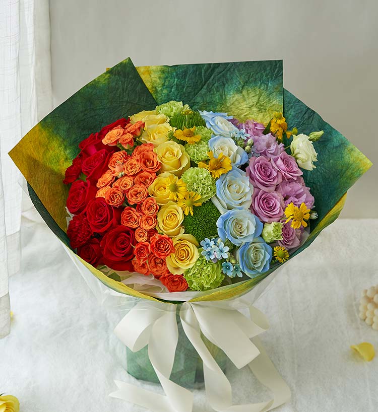 Rainbow Mood Bouquet — alternate view