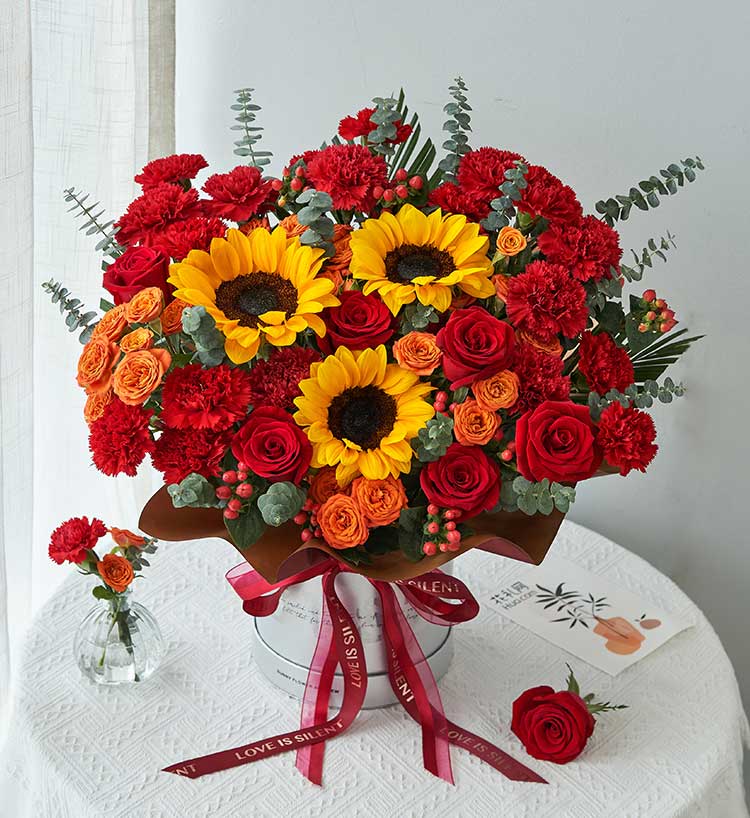 Smiling Sunshine Flower Bucket